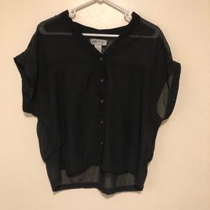 Black blouse.